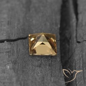Granato cangiante naturale dorato da 0,58 ct, quadrato, VVS-VS