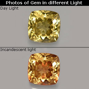 Granato cangiante naturale cangiante da 0,76 ct, taglio a cuscino, VS
