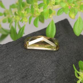 Granato cangiante naturale dorato da 0,66 ct, taglio smeraldo, VVS-VS