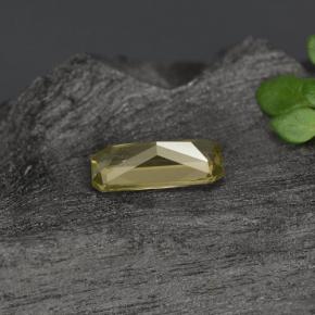 Granato cangiante naturale dorato da 0,59 ct, taglio smeraldo, VS