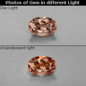Granato cangiante naturale cangiante da 0,77 ct, taglio ovale, VVS-VS