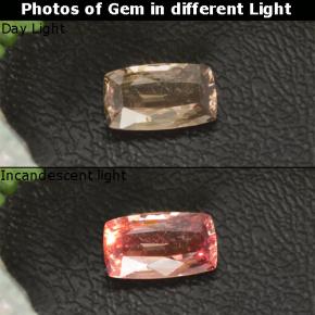 Granato cangiante naturale multicolore da 1,20 ct, taglio a cuscino, VVS-VS