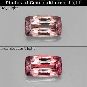 Granato cangiante naturale cangiante da 1,34 ct, taglio a cuscino, VS