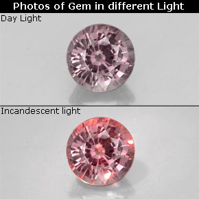 Granato cangiante naturale multicolore da 0,71 ct, taglio rotondo, VVS-VS
