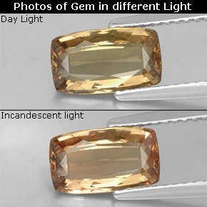 Granato cangiante naturale multicolore da 1,77 ct, taglio a cuscino, VS-SI