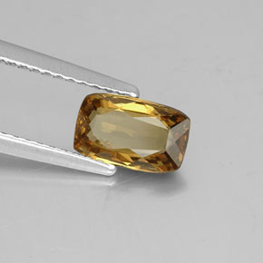 Granato cangiante naturale dorato da 1,11 ct, taglio a cuscino, VVS-VS