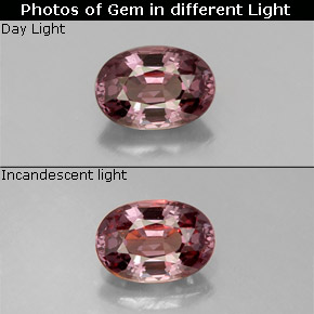 Granato cangiante naturale multicolore da 0,62 ct, taglio ovale, VVS-VS