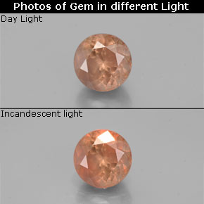 Granato cangiante naturale multicolore da 0,58 ct, taglio rotondo, VS-SI