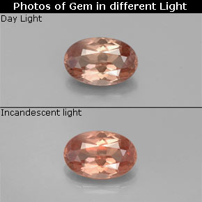 Granato cangiante naturale multicolore da 0,55 ct, taglio ovale, VS-SI