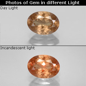 Granato cangiante naturale marrone da 1,07 ct, taglio ovale, VS-SI