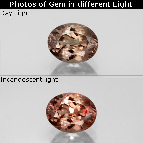 Granato cangiante naturale cangiante da 1,11 ct, taglio ovale, VS