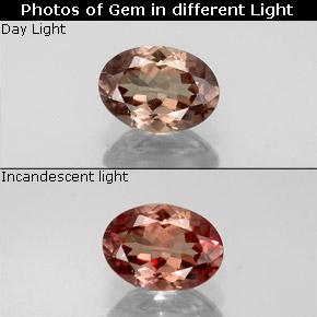 Granato cangiante naturale marrone da 1,10 ct, taglio ovale, VS