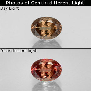 Granato cangiante naturale multicolore da 1,18 ct, taglio ovale, VVS-VS