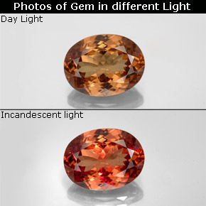 Granato cangiante naturale multicolore da 5,98 ct, taglio ovale, VS-SI