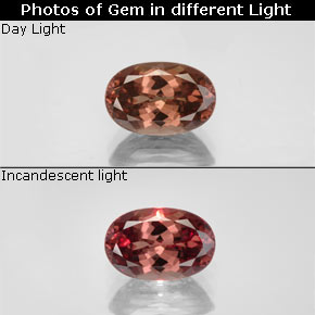 Granato cangiante naturale multicolore da 3,78 ct, taglio ovale, VS