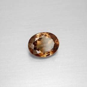 Granato cangiante Marrone dorato ad arancione naturale da 2.65 ct, Taglio ovale, VS-SI