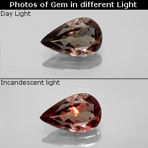 Granato cangiante naturale multicolore da 1,27 ct, taglio a pera, VS