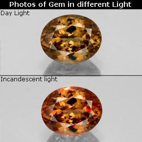 Granato cangiante naturale multicolore da 2,72 ct, taglio ovale, VVS-VS