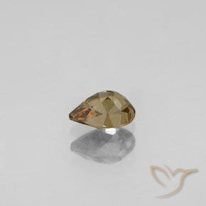 Granato cangiante Marrone dorato naturale da 0.61 ct, Forma a pera, VVS-VS