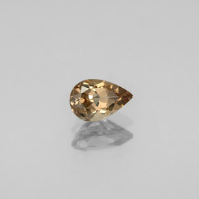 Granato cangiante Marrone dorato ad arancione naturale da 0.64 ct, Forma a pera, VS