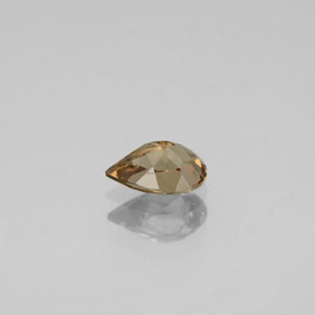 Granato cangiante Marrone dorato ad arancione naturale da 0.64 ct, Forma a pera, VS