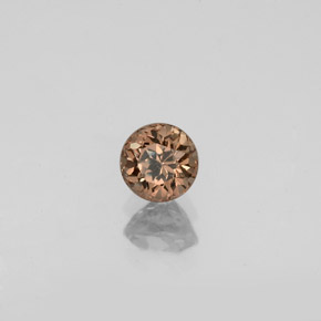 Granato cangiante Marrone dorato ad arancione naturale da 0.61 ct, Taglio rotondo, VVS-VS