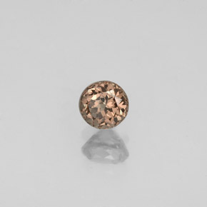 Granato cangiante Marrone dorato ad arancione naturale da 0.53 ct, Taglio rotondo, VS