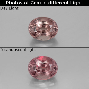 Granato cangiante naturale cangiante da 1,16 ct, taglio ovale, VS