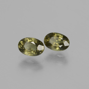 Gemme di Granato cangiante Giallo dorato naturale da 1.37 ct, Taglio ovale, VS