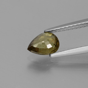Granato cangiante naturale multicolore da 0,83 ct, taglio a pera, VS