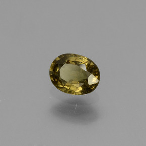 Granato cangiante naturale giallo da 0,62 ct, taglio ovale, VS