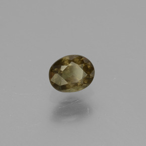 Granato cangiante naturale giallo da 0,57 ct, taglio ovale, VS