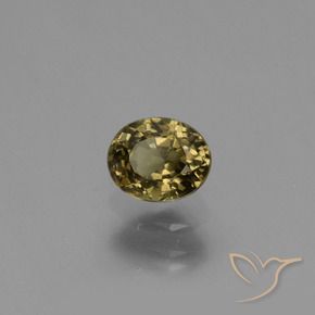 Granato cangiante naturale giallo da 0,65 ct, taglio ovale, VS