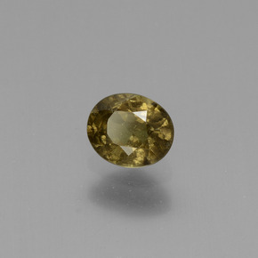 Granato cangiante naturale giallo da 0,66 ct, taglio ovale, VS