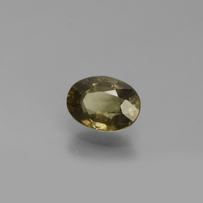 Granato cangiante naturale giallo da 0,69 ct, taglio ovale, VS