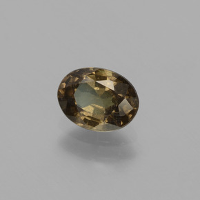 Granato cangiante naturale marrone da 0,89 ct, taglio ovale, VS