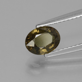 Granato cangiante Marrone verdastro a rosa rossa naturale da 1.14 ct, Taglio ovale, VS-SI