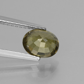 Granato cangiante Marrone verdastro a rosa rossa naturale da 1.51 ct, Taglio ovale, VS-SI