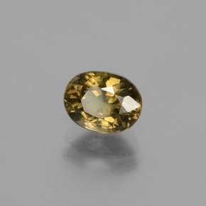 Granato cangiante Marrone dorato verdastro naturale da 1.34 ct, Taglio ovale, VS-SI