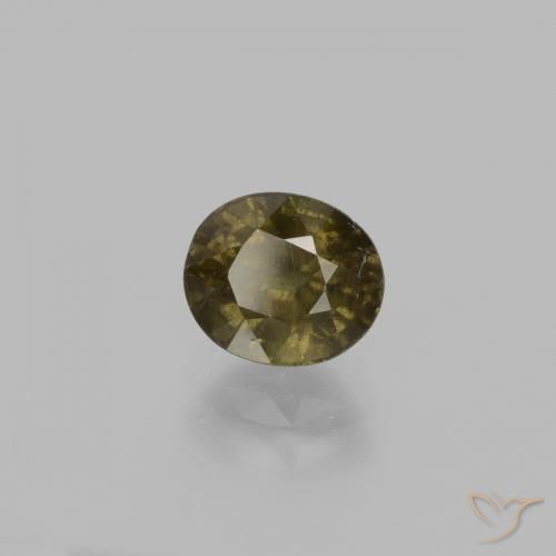 Granato cangiante naturale marrone da 1,33 ct, taglio ovale, VS-SI
