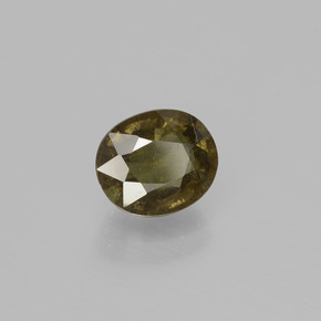 Granato cangiante Marrone verdastro a rosa rossa naturale da 1.38 ct, Taglio ovale, SI