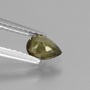 Granato cangiante naturale multicolore da 0,50 ct, taglio a pera, VS