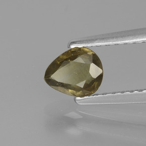 Granato cangiante Marrone verdastro a rosa rossa naturale da 0.55 ct, Forma a pera, VS