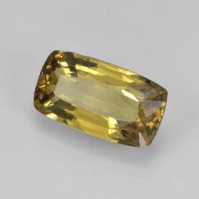 Granato cangiante naturale dorato da 1,37 ct, taglio a cuscino, VVS-VS