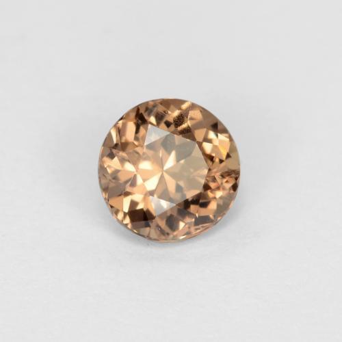 Granato cangiante Marrone dorato naturale da 0.87 ct, Taglio rotondo, VS