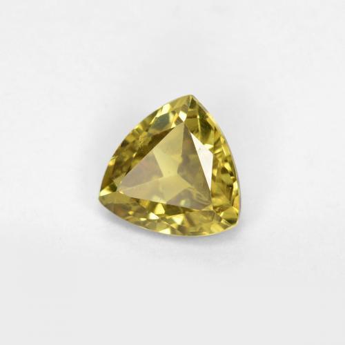 Granato cangiante Giallo dorato naturale da 0.70 ct, Taglio trillion, VS