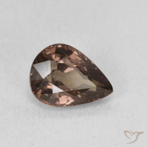 Granato cangiante Marrone Chiaro Medio naturale da 1.23 ct, Forma a pera, VVS-VS