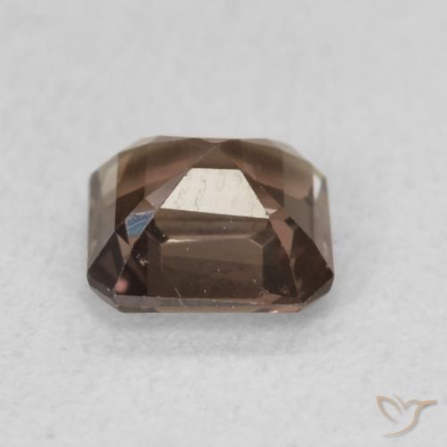Granato cangiante naturale marrone da 0,97 ct, taglio smeraldo, VVS-VS