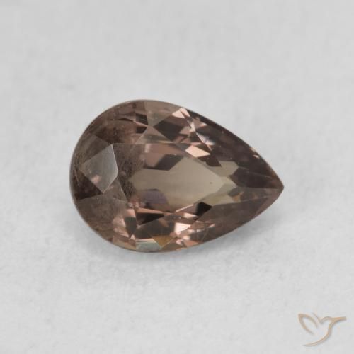 Granato cangiante Marrone Chiaro Medio naturale da 1.28 ct, Forma a pera, VS