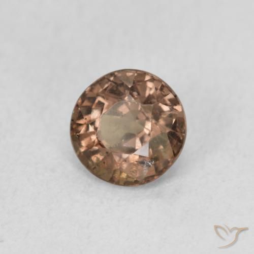 Granato cangiante naturale marrone da 0,92 ct, taglio rotondo, VS